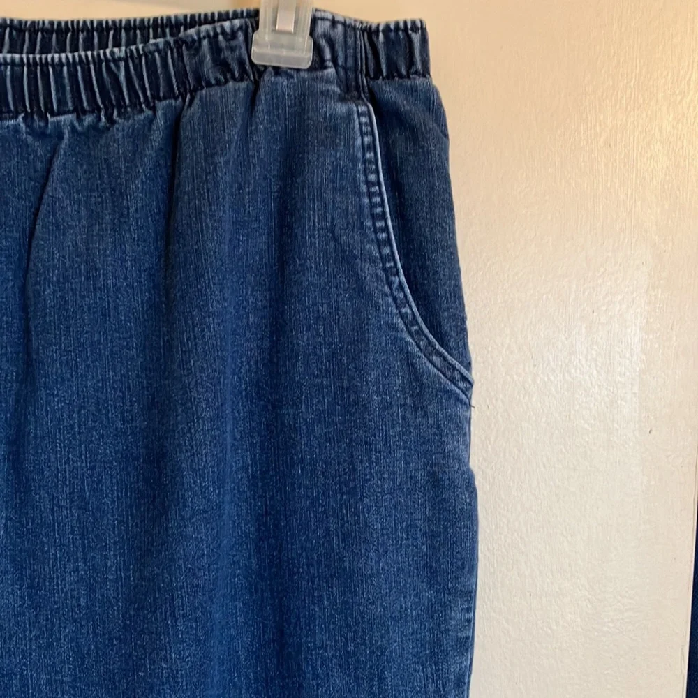 Pretty medium stonewashed studded jeans by Allison Daley, size 16, like new! - Picture 7 of 16